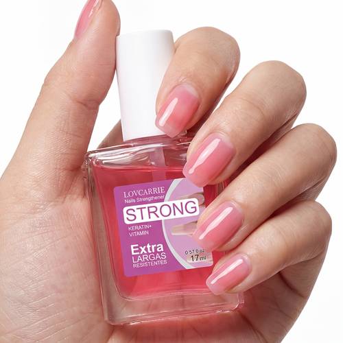 clear pink nail strengthener keratin vitamin nail oil natural quick drying healthy transparent pink nail nail and cracked nails long lasting