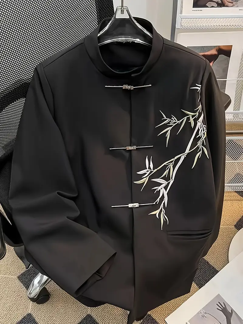 summer mens traditional chinese fit long sleeves and details 1