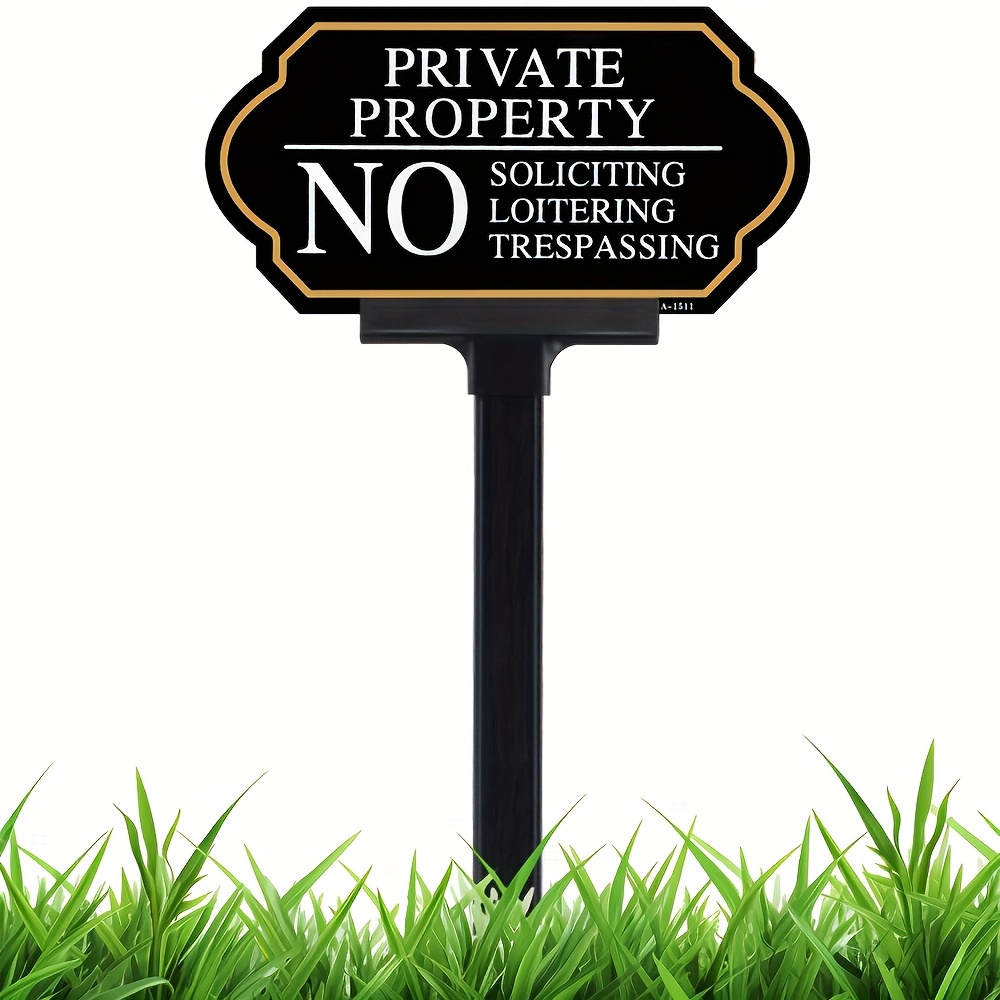 no trespassing sign sold on Temu United States