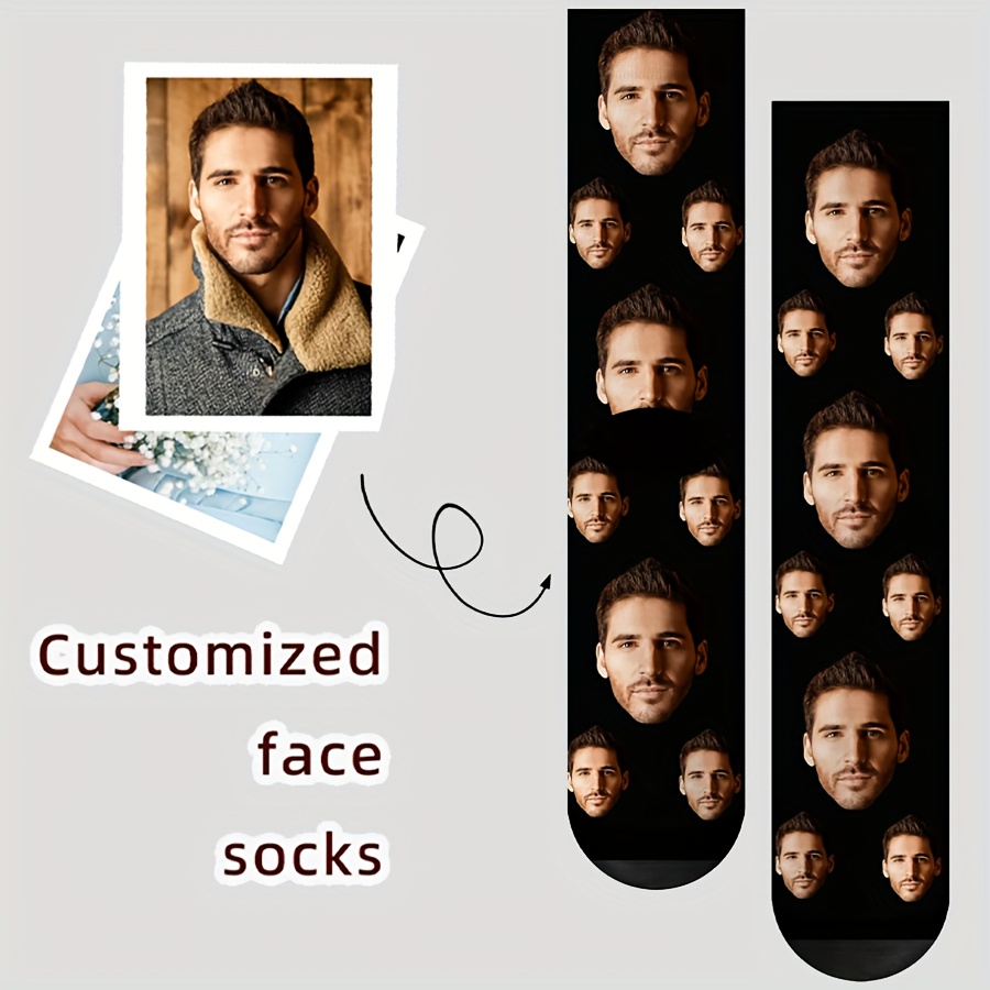 TEMU Un set di calzini personalizzati a met� polpaccio con qualsiasi tu scelga, come regalo per come compleanni. Questi divertenti calzini
