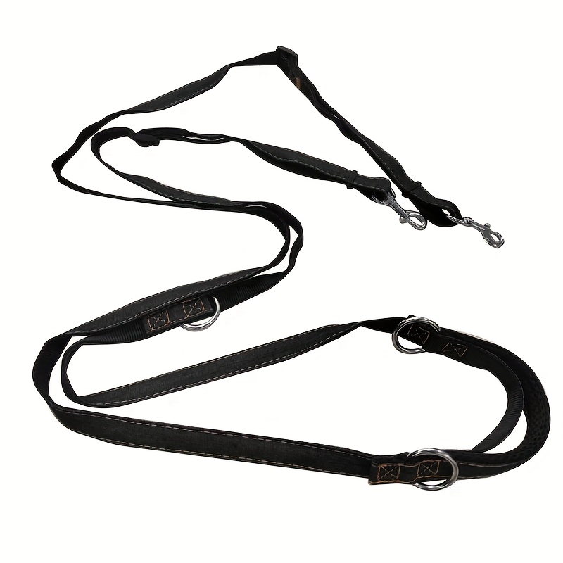 1pc Denim Leash Double-headed Design Adjustable Leash Suitable For Small, Medium, And Large Dogs, Leash For Outdoor Running
