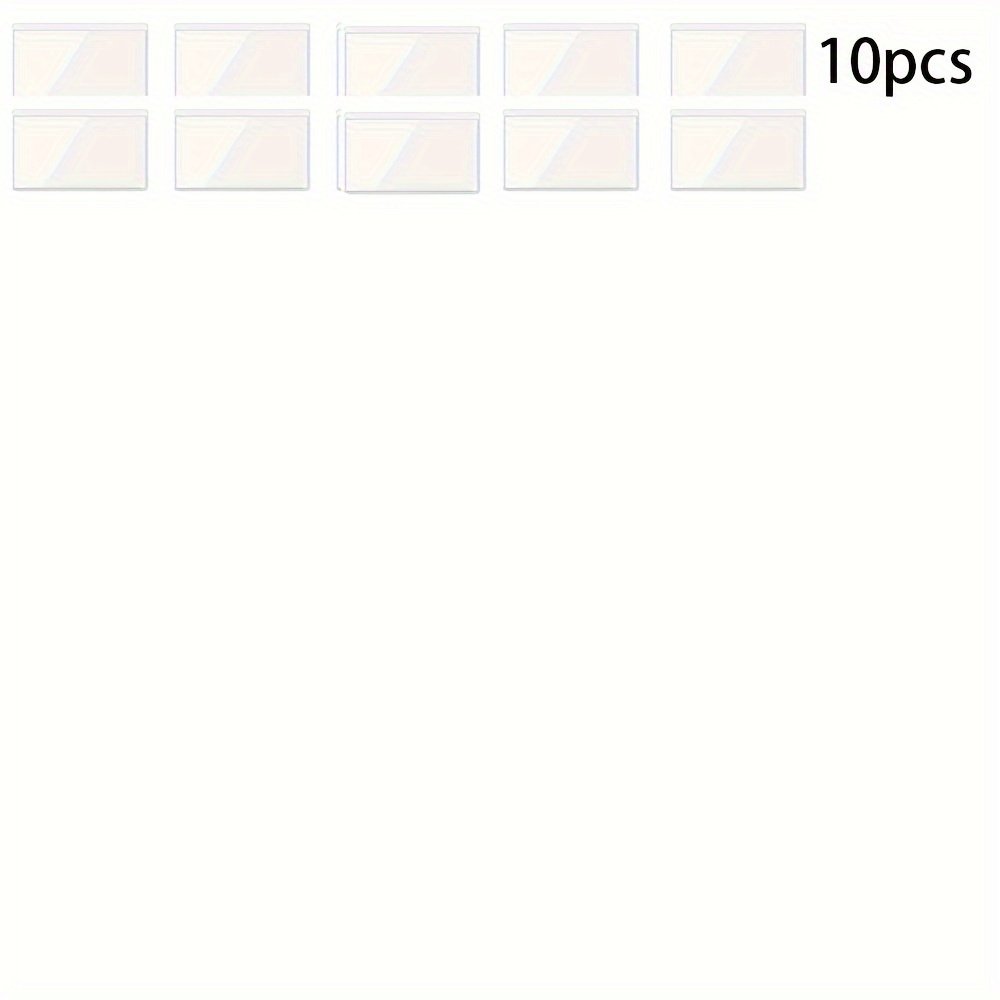 TEMU 10/50pcs Clear Adhesive Pockets Self Adhesive Index Card Pockets With Top Open Plastic Label Holders For Storage Bins Business Card Sleeve Label