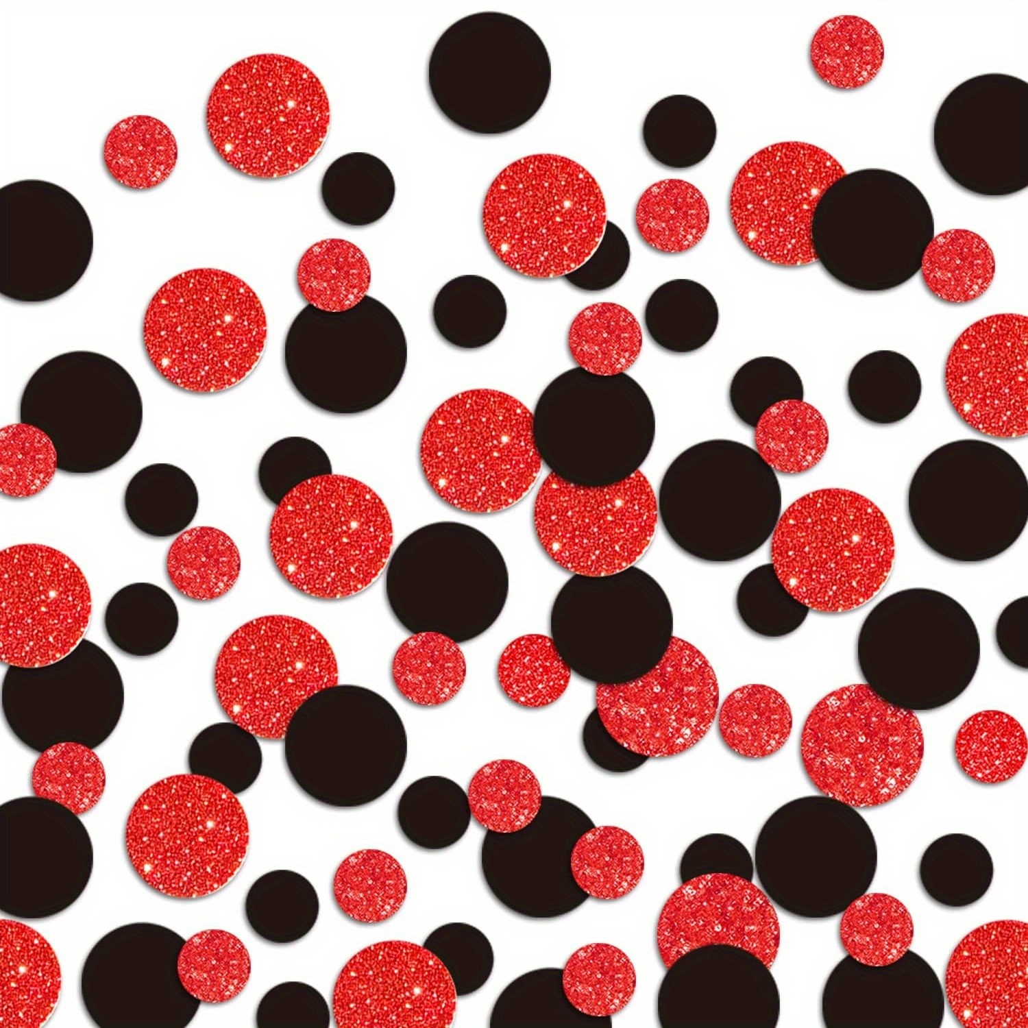 120pcs, Glitter Red And For Weddings And Halloween, Table Decorations For Black And Red Themed Parties, Anniversaries, Birthdays, Bridal Showers, Shower Parties, And Bachelorette Parties