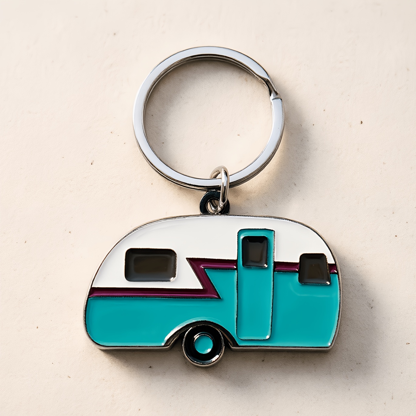 TEMU 1pc Of Women's Retro Van Keychain, Van Pendant Key Ring Bag Additions