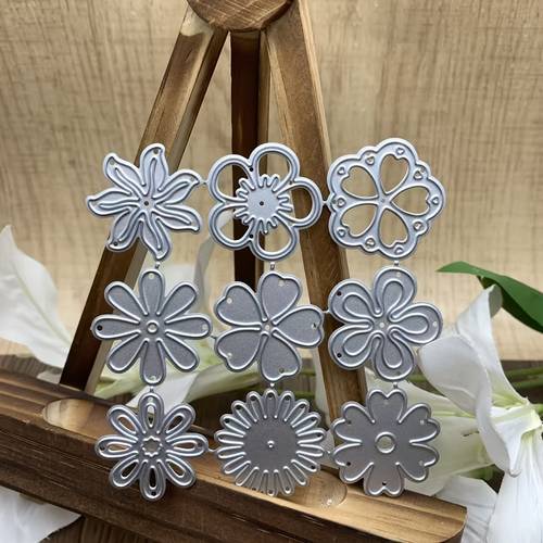 spring flowers cutting dies for card making floral flowers die cuts pattern floral snowflake dies stencil embossing template for crafting scrapbooking photo album