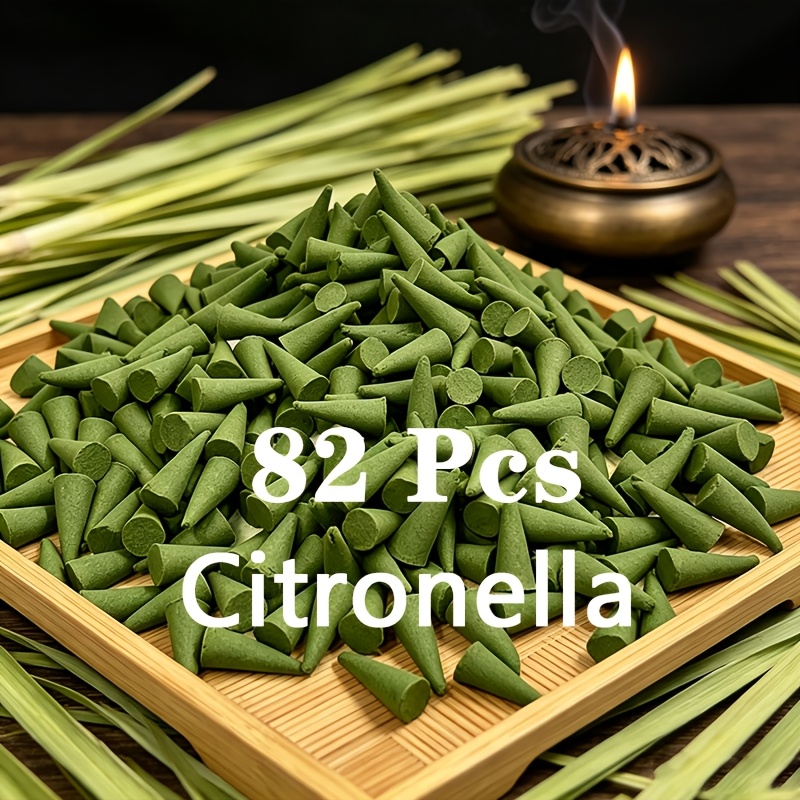 Image of 12/82/172/242pcs Extended Citronella Oil Cones Cones - 15-minute , Artificial Wood Summer Scent For Home, Camping, Patio, Pool & Outdoor Activities - Air Purifying Relax, Holiday Decor