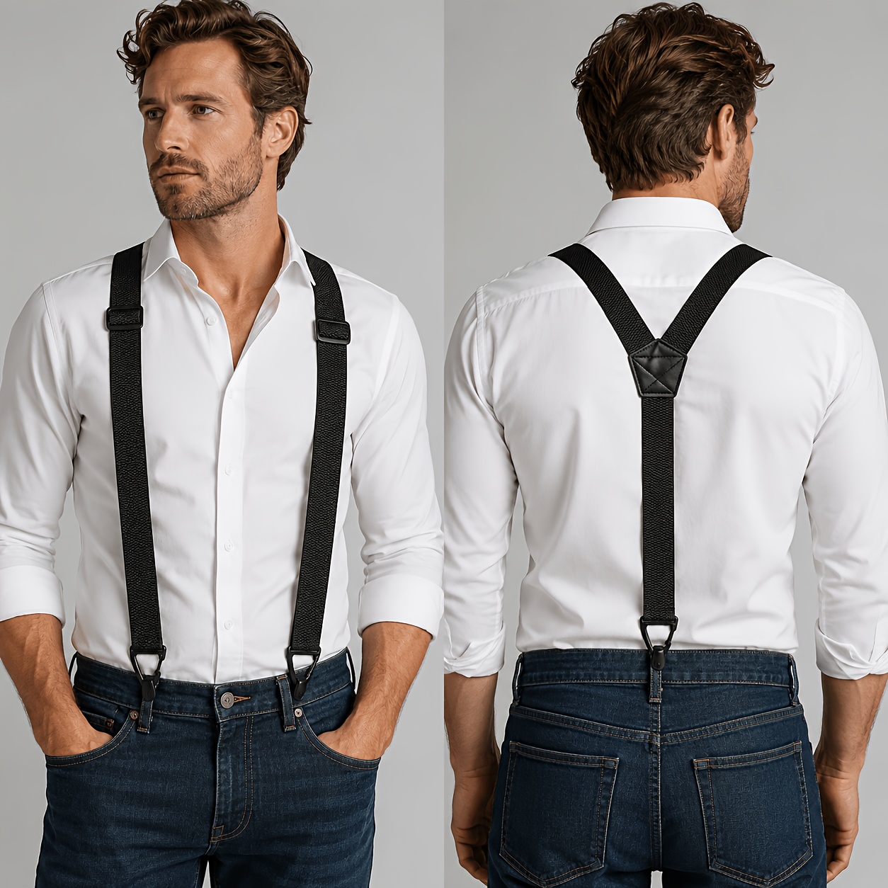 TEMU Sleek And Non-bulky Invisible Y-shaped Shoulder Straps, 1.5-inch High Elasticity Widened Fabric With Strong Deformation Resistance, 3 Sets Of