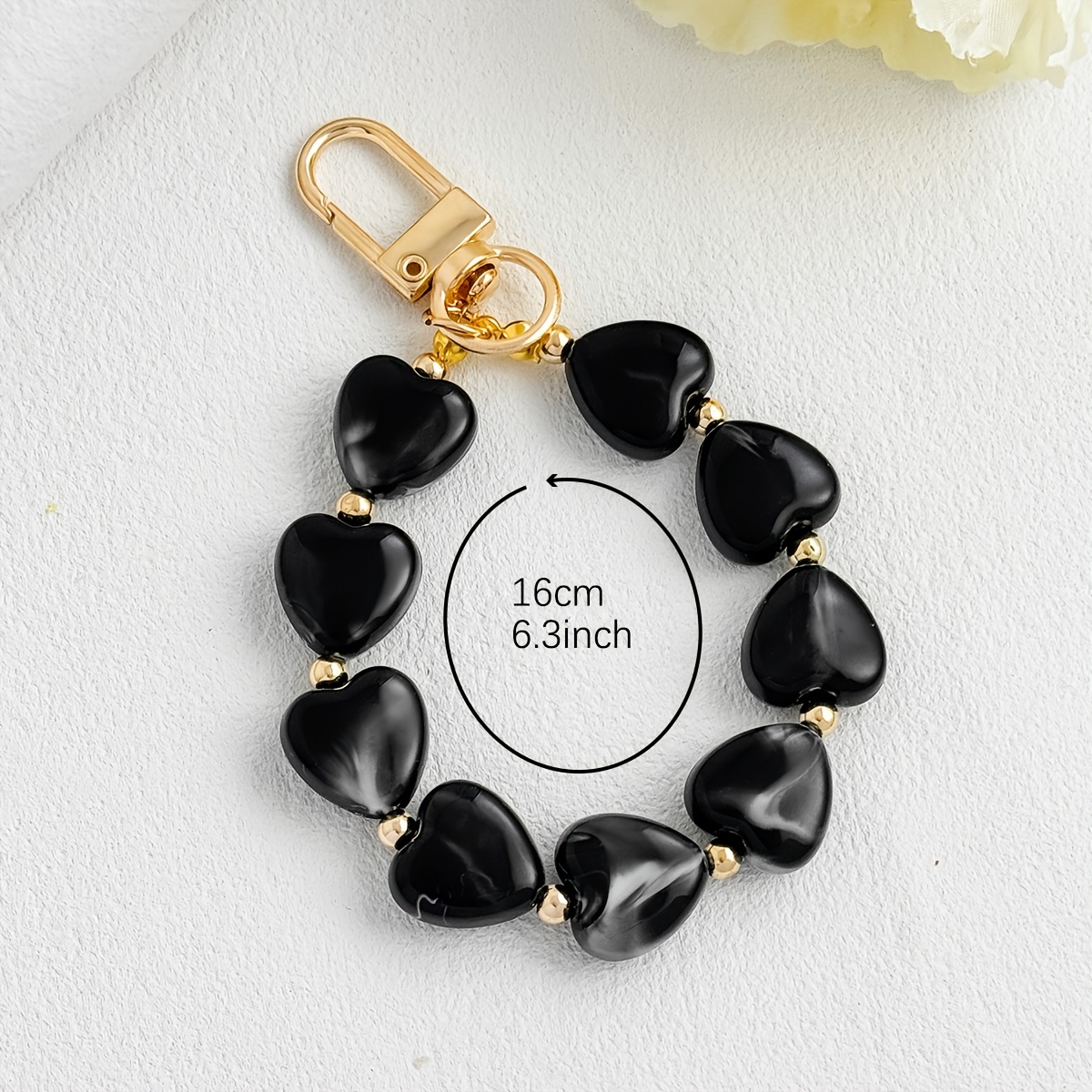 Light Luxury Acrylic Heart Charm for Phone Case & Bag Pendant