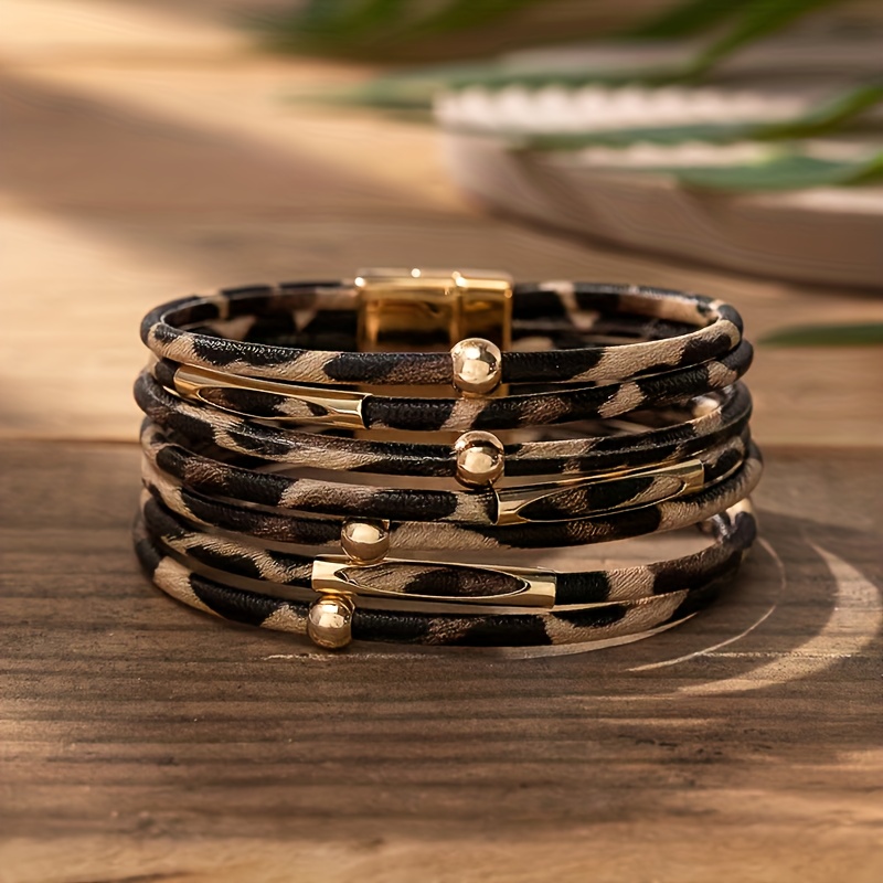 アクセサリー romancatcher pow bracelet leopard leopard bracelet sold on Temu United States