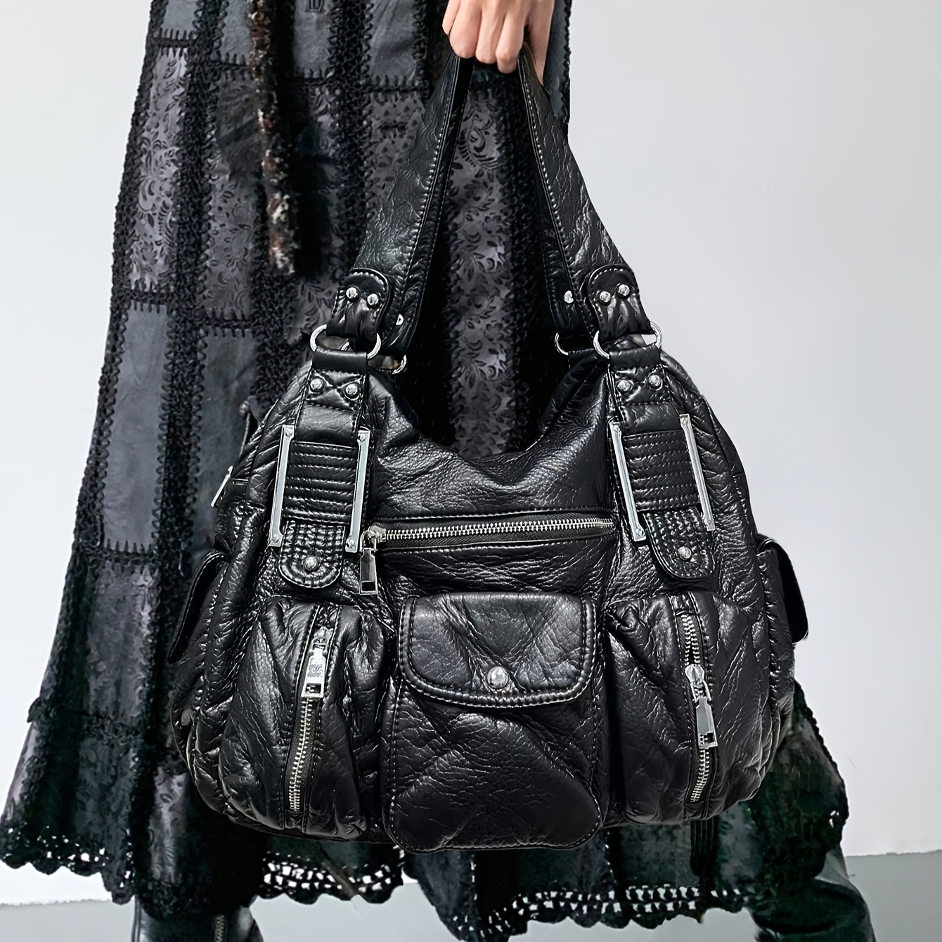 y2k style womens tote bag black synthetic synthetic - Temu