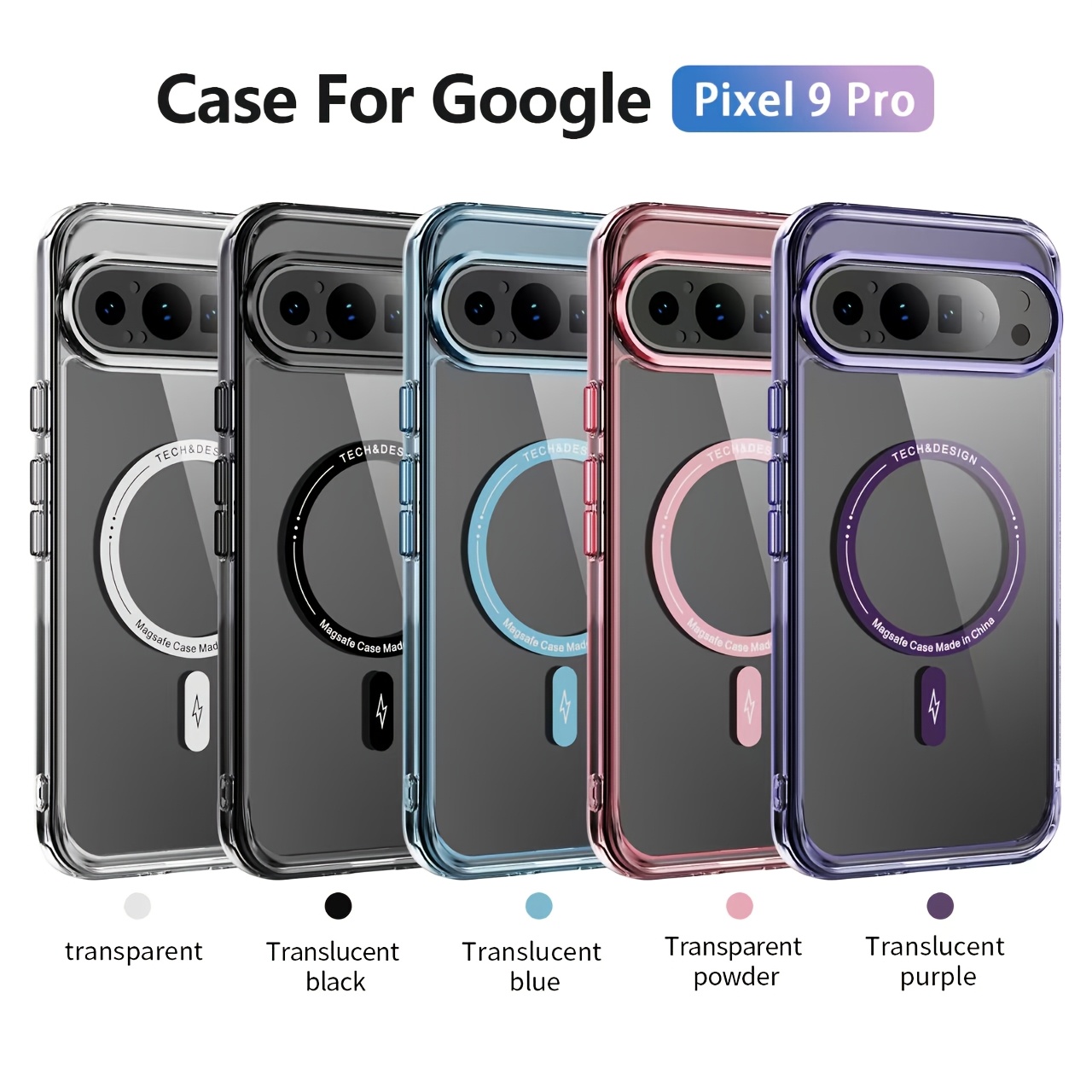 

Transparent Case Suitable For Pixel 9 Pro Xl, Magnetic Transparent Anti-drop Protective Cover For Pixel 8.