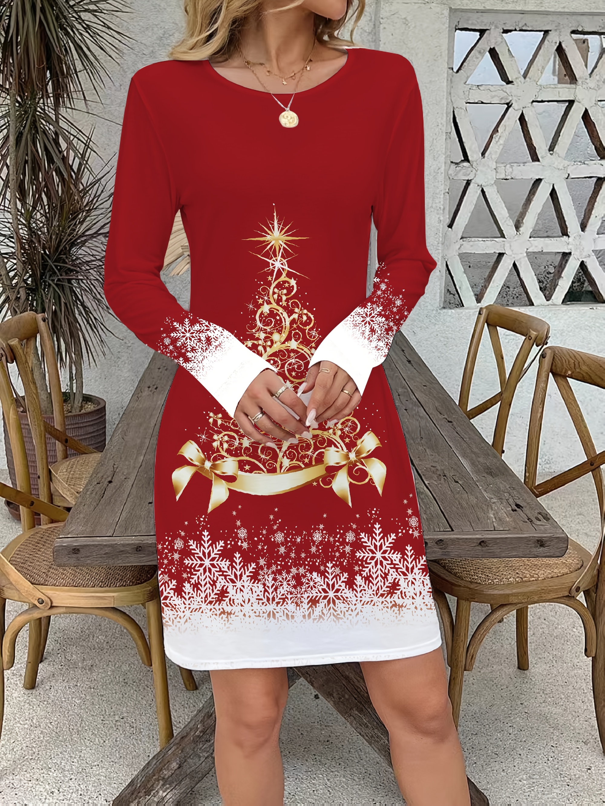 womens christmas tree dress autumn winter new arrival This gown can be category:Apparel Size:M - Preorder ASOS Long Sleeve Cowl Halloween costume diy