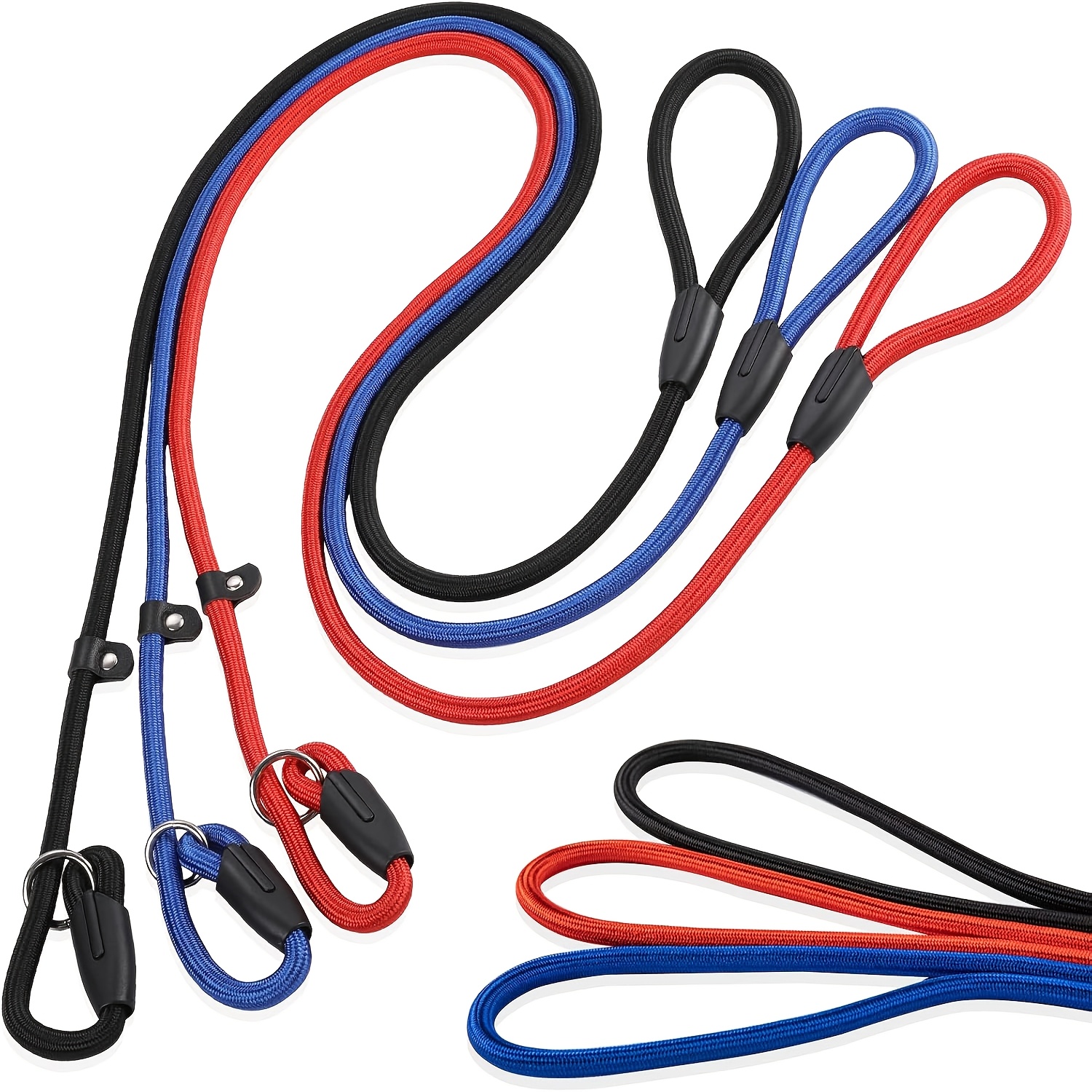 

3pcs Slip Lead Dog Leash, Strong Nylon Rope Leash, Training Leash For Large Medium And Small Dogs, , , And