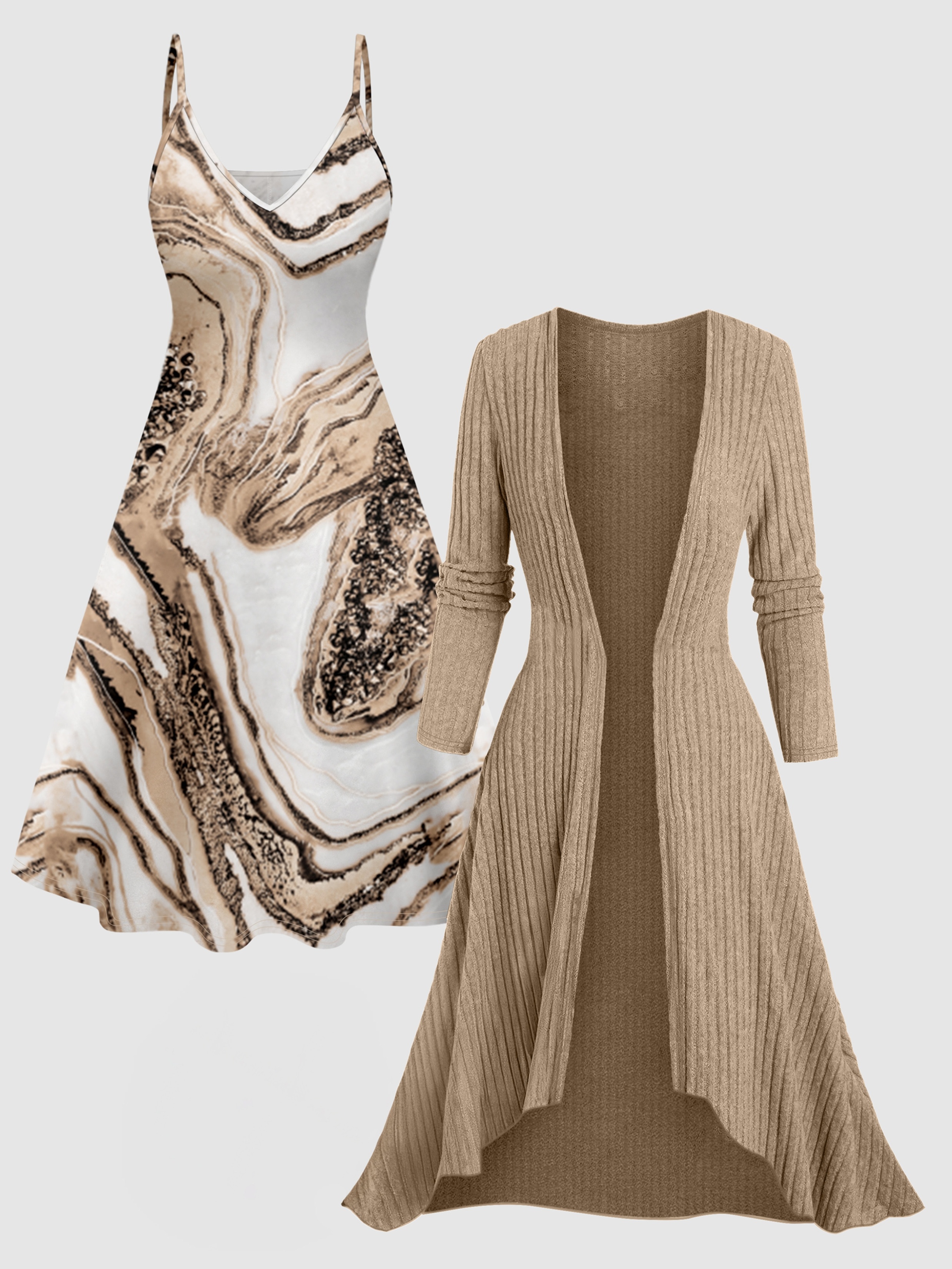 gold casual dress Goddiva Jacquard Sleeveless A-line Midi Dress main image 0