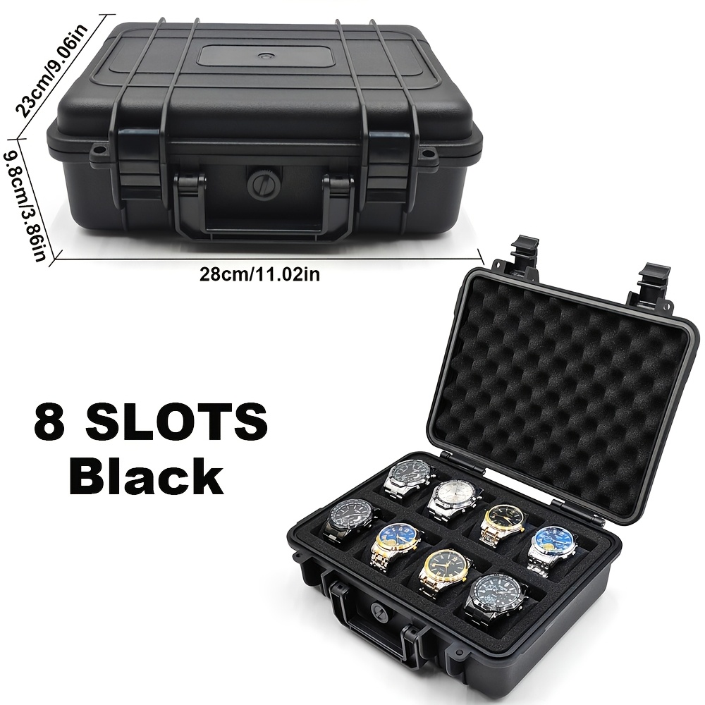 E-shop Uhren Aufbewahrungsbox, Schutzhülle, Multifunktionale -ENCLOSURE Marke Uhren Schmuck Schutzhülle, Koffer, Robuste Hartschale PP