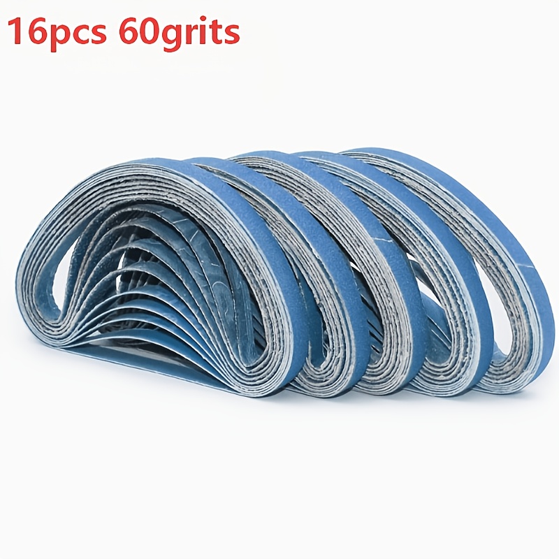 TEMU Set da 16 cinghie abrasive in Zirconia e blu 330x10 mm, cinghia per levigatura fine e lucidatura compatibile con levigatrici