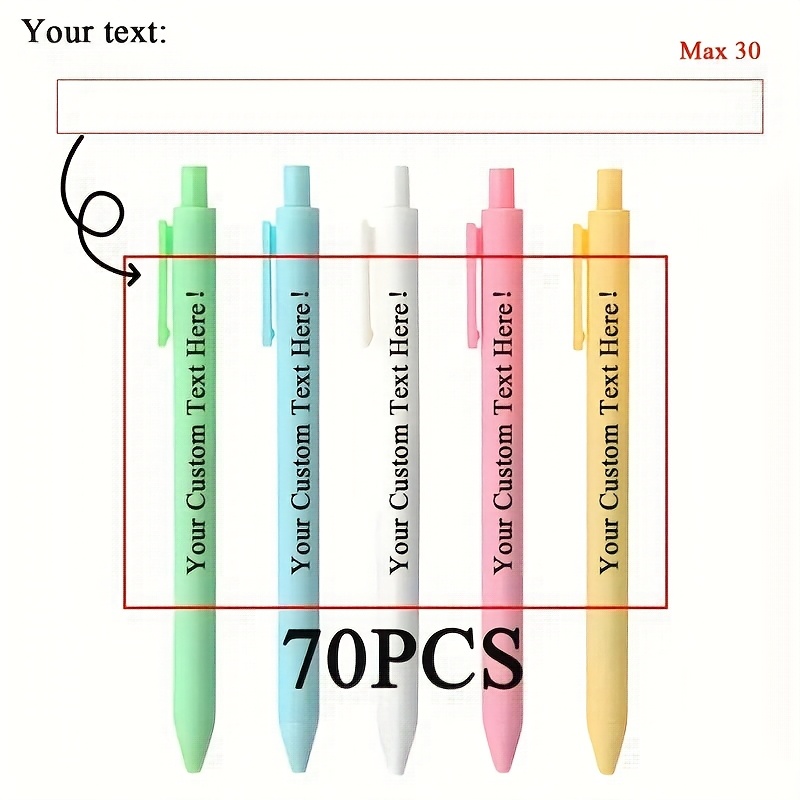 TEMU [Personalizzazione] 70 Penne Gel Personalizzabili, Penne per Firma con , Materiale Plastico , Scrittura Liscia, Adatte per Penne per Feste e ,