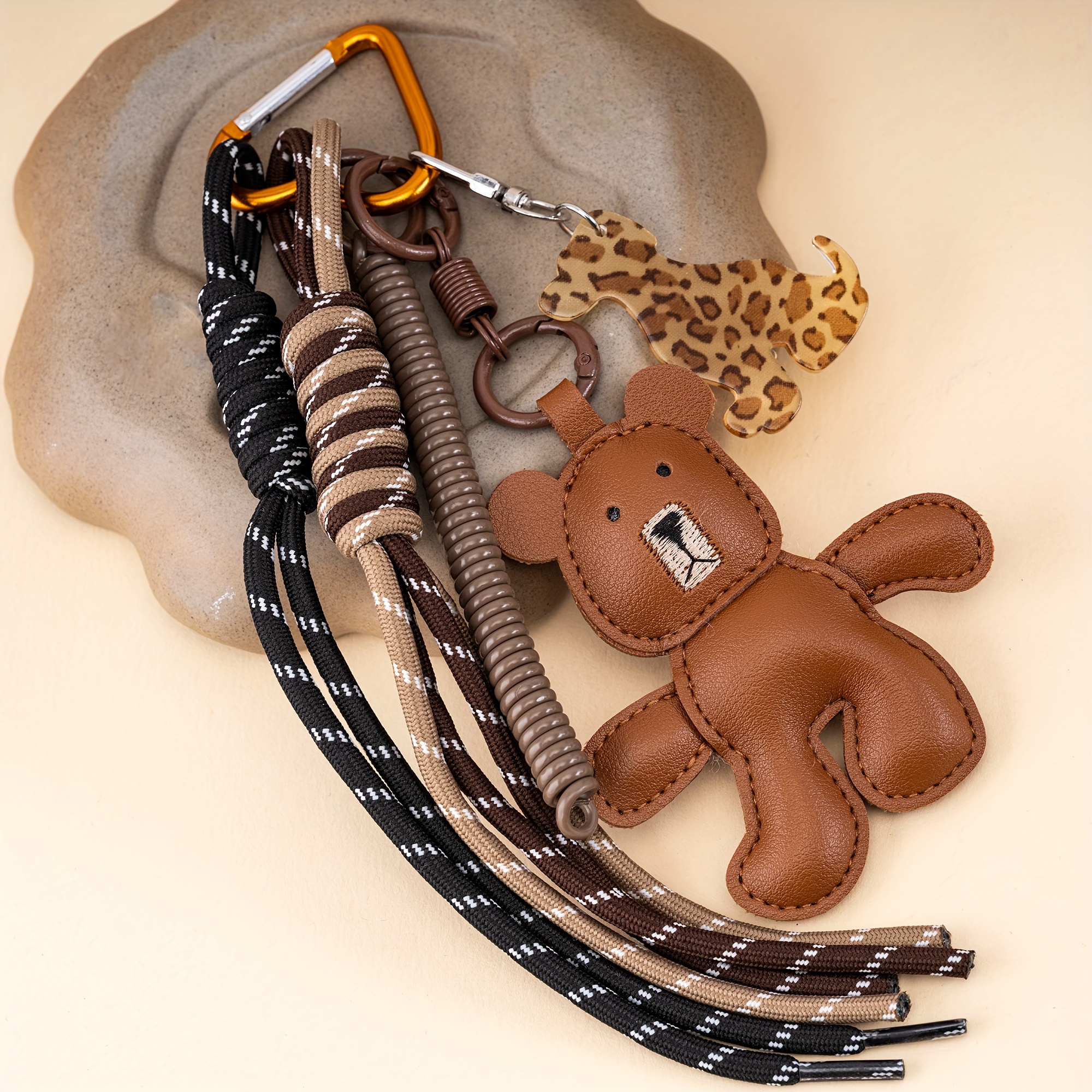 TEMU Original Keychain For Men And Women, Cute Puppy, Used Alone, Bag Pendant, Heavy-duty Bear Ornament, Mobile Phone Pendant, Car Key Chain, Couple