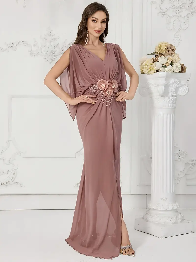elegant womens v neck backless dress batwing sleeves - Temu Ireland elegant womens v neck backless dress batwing sleeves - Temu Ireland