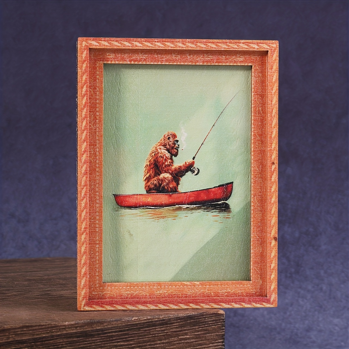 TEMU A Mini Photo Frame-shaped Refrigerator Magnet Featuring A Gorilla, A Decorative Item, Perfect For Holiday Gifts