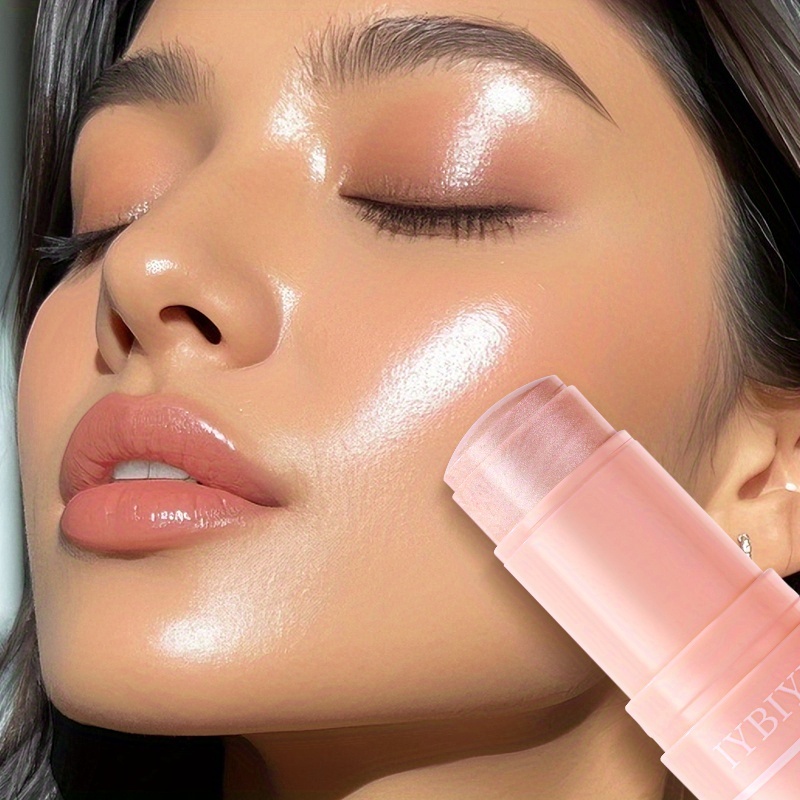 jelly   highlighter stick waterproof and sweatproof long lasting wear   brightens facial   and enhances makeup medium coverage   a   glowing makeup look   in   and white highlighters