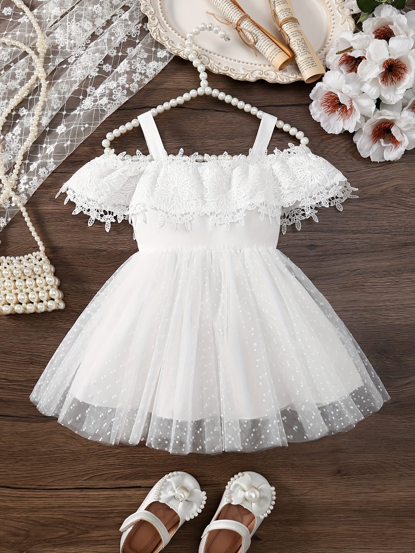 white tutu dress girls sold on Temu United States