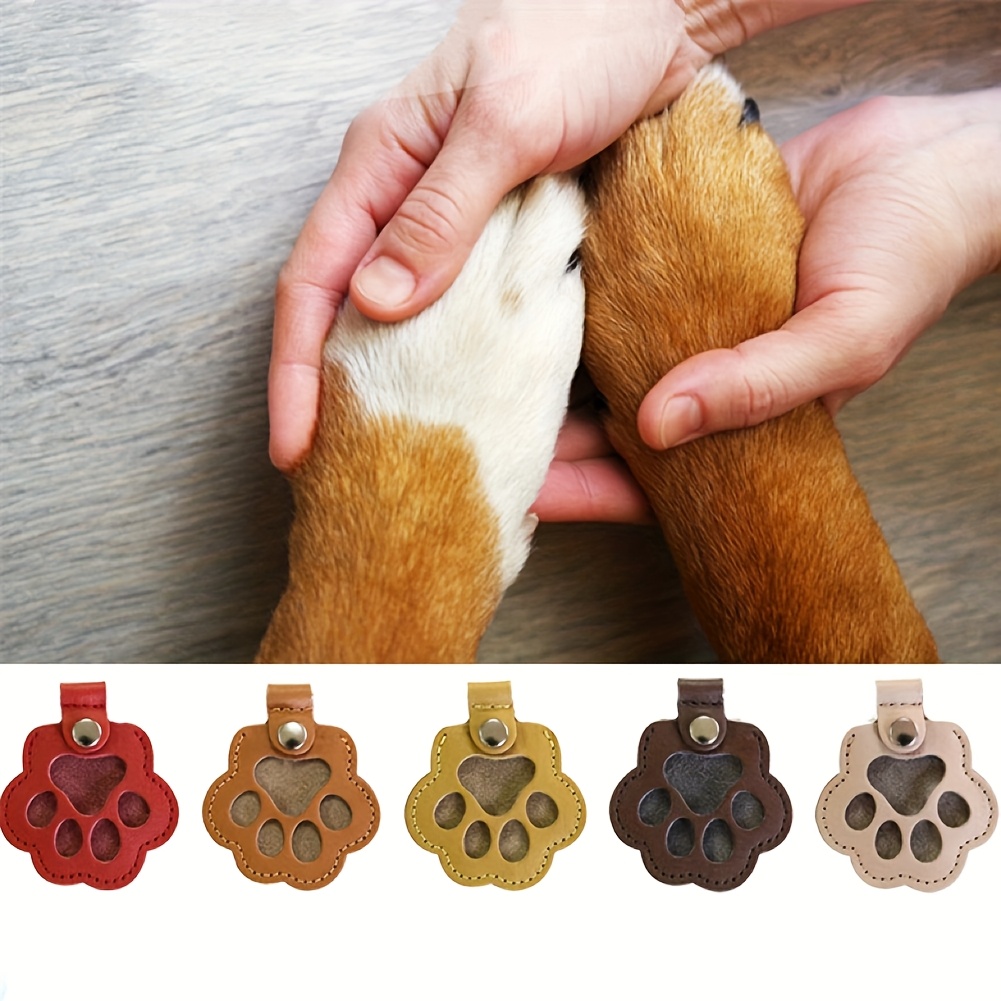 

1pc Leather Made Pet , Commemorative Pet, Cat And Dog Hair Storage Bag Multifunctional Portable Keychain