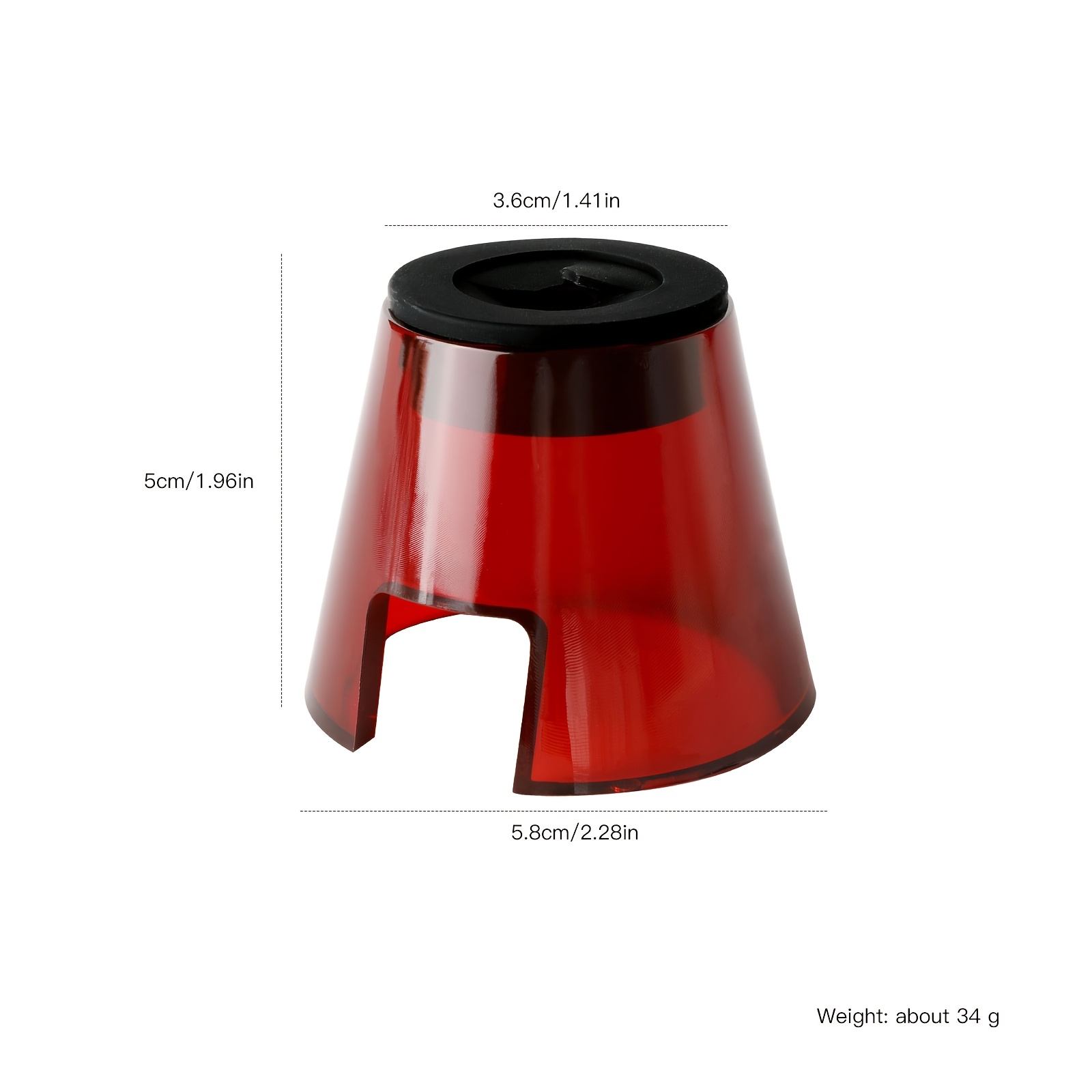 TEMU Pare-soleil pour lampe à ongles, couverture épaissie bloquant rouge, compatible avec les lampes à ongles droites de 20 mm ou moins, accessoire