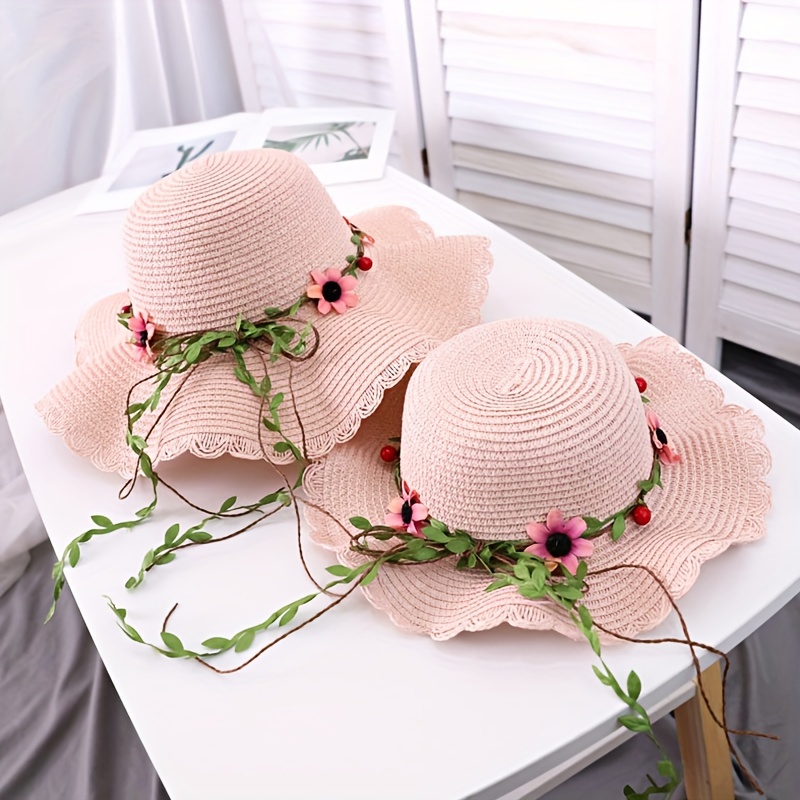 Garland Big Brim Straw Hat Easter Travel Beach Hat Sun Hat Wide Brim Casual Sun Hats For Women