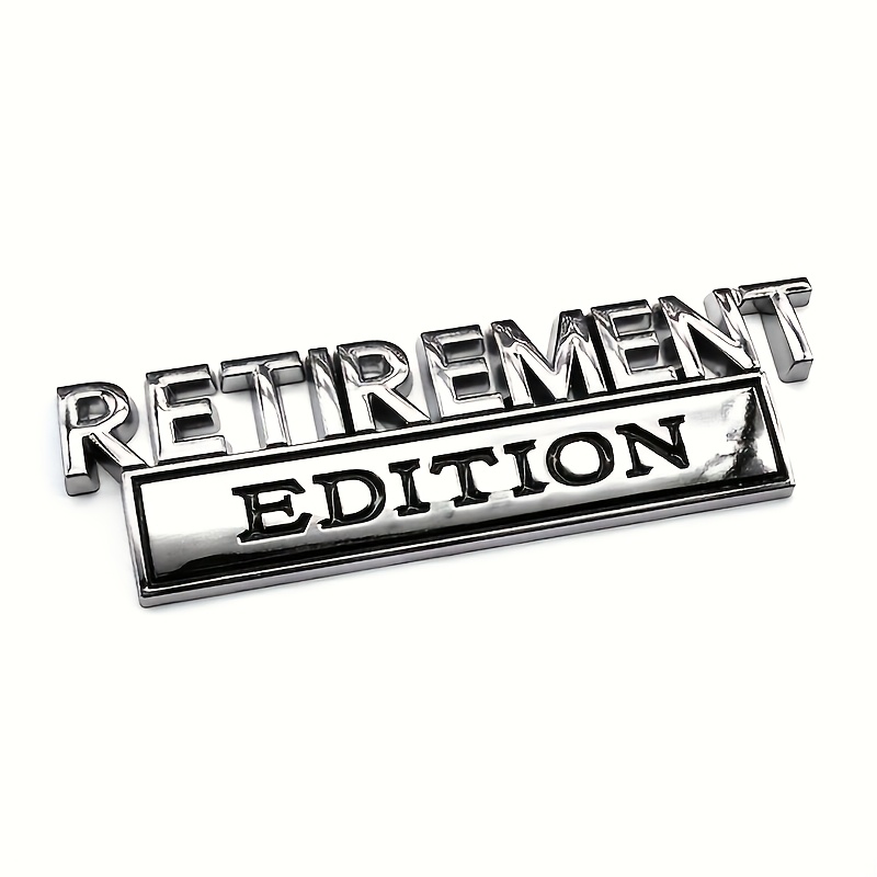 TEMU Retirement Edition Emblem Sticker Badge Decal Car Replacement For Universal Vehicle Suv Motorcycle Bike Accessories