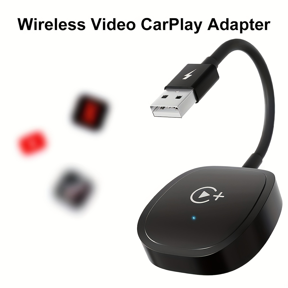 TEMU Usb Adapter, Wired To Dongle, Plug And Play, Low Delay Bt Wireless Connection, Portable Mini Car Adapter Compatible With Iphone