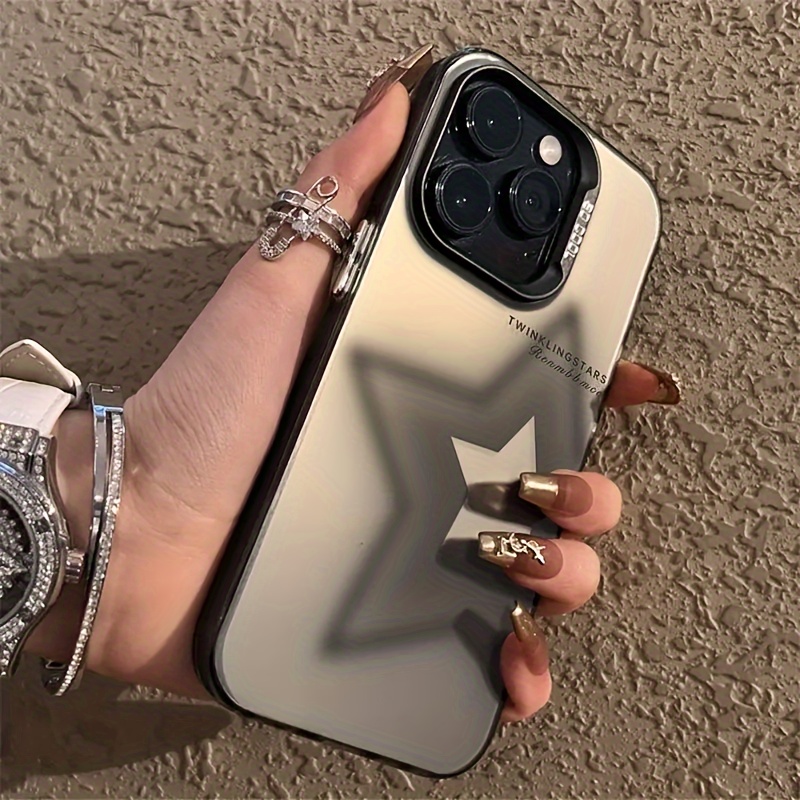[Laser Pentagram Phone Case] Laser Black and White Pentagram Phone Case - for iPhone 15/ 14/ 13/ 12/ 11 Plus/ Pro/ ProMax/ XR/ XS/ XS Max/ 8/ 7 Plus Mini - 2025 Gift