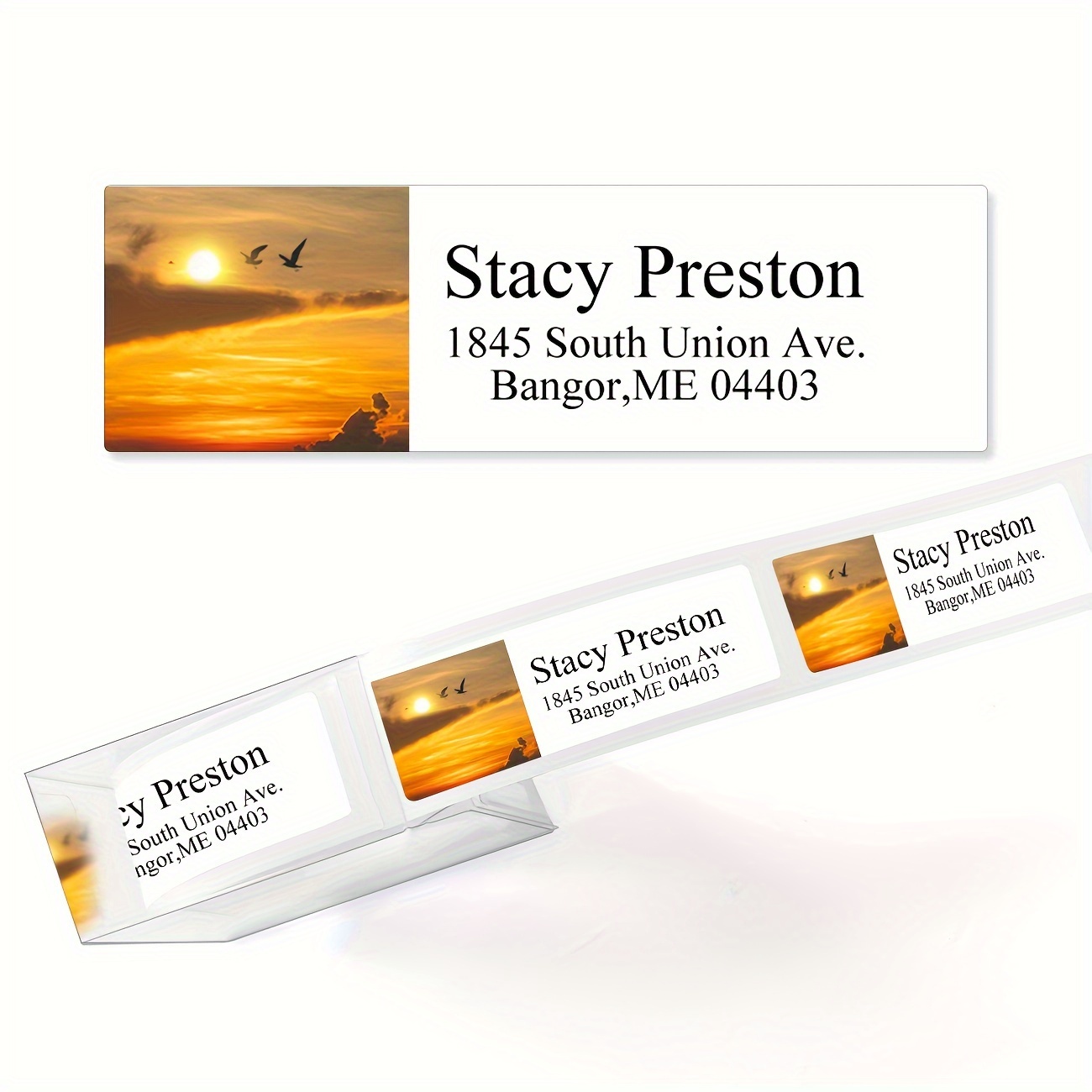 TEMU Custom Return Address Label Roll, Personalized Address Label Stickers, Colorful Address Roll Labels, Small Size Self-adhesive Labels,