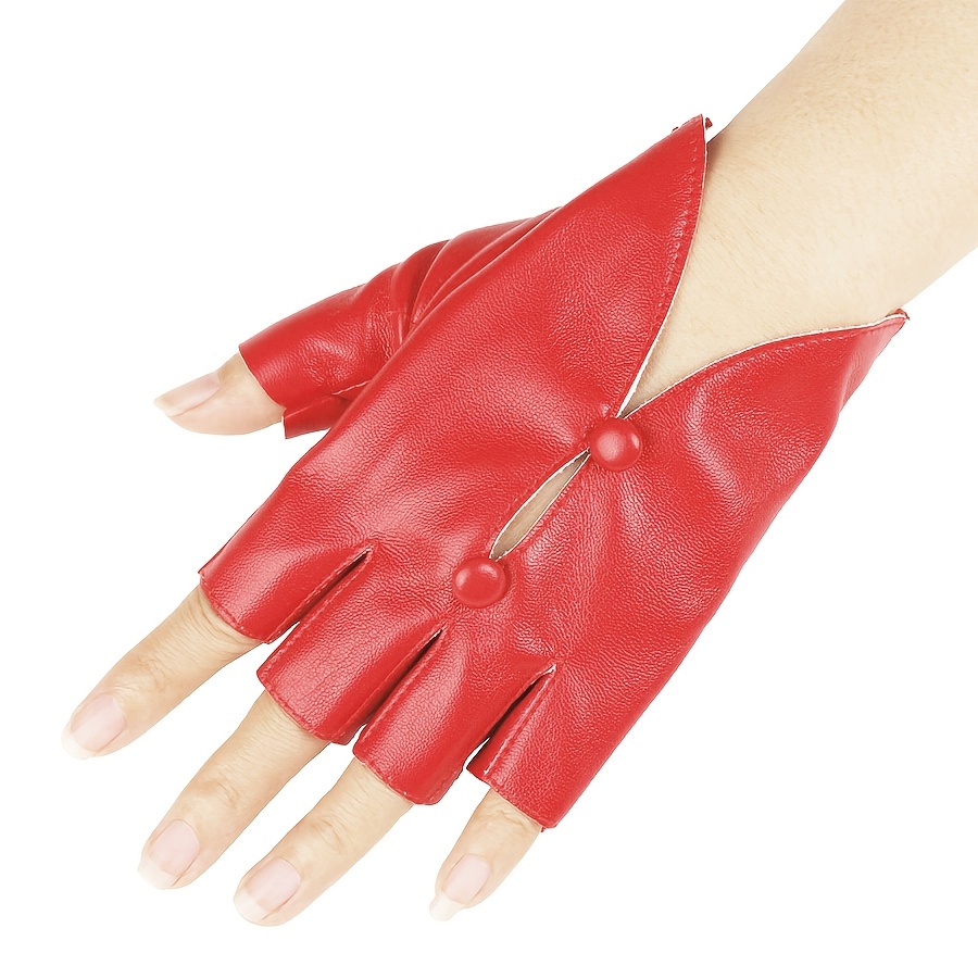 TEMU Gants élégants décoratifs mi-doigts polyvalents pour femme, style printemps/été, pour l'extérieur, avec dos, gants doigts pour boîte de nuit,