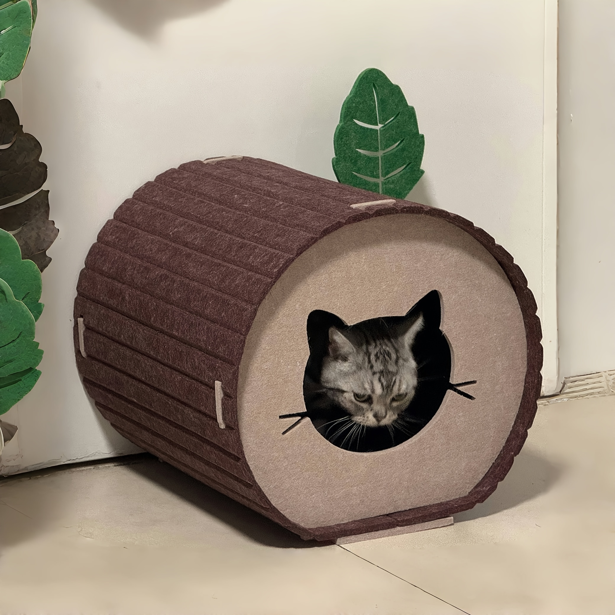 cozy velvet felt   cat bed durable   cat house for indoor cats warm cool ideal for multiple cats cat bed   assembled cat house cat furniture Product details 0