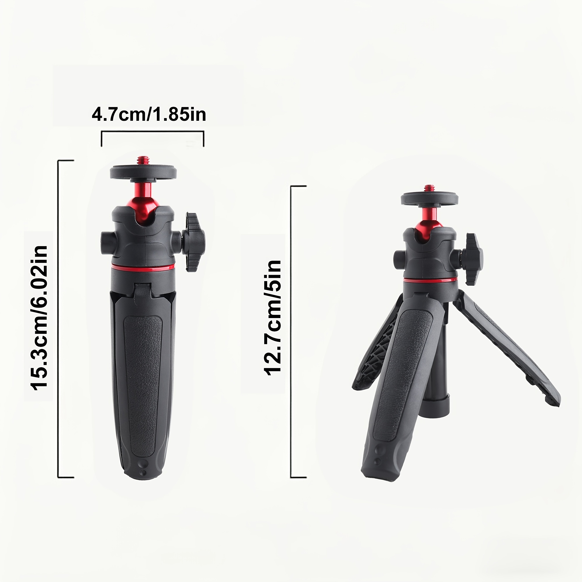 TEMU Uegogo -section Extendable Tripod With Ball Head, Portable Desktop Stand, Suitable For , Dji, , Mobile Phones, Used For Vlog And Live Streaming