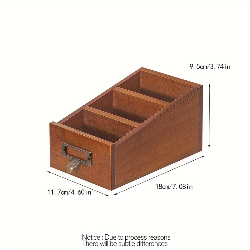 TEMU 1pc Desktop Wooden Pen , Storage Box, Display Box, Bedroom Decoration, And Storage Supplies