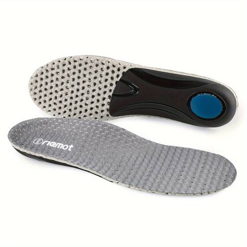arch support inserts for men sport shoe inserts replacement cushioning shock absorbing foam insoles for running shoes sneakers work boots grey
