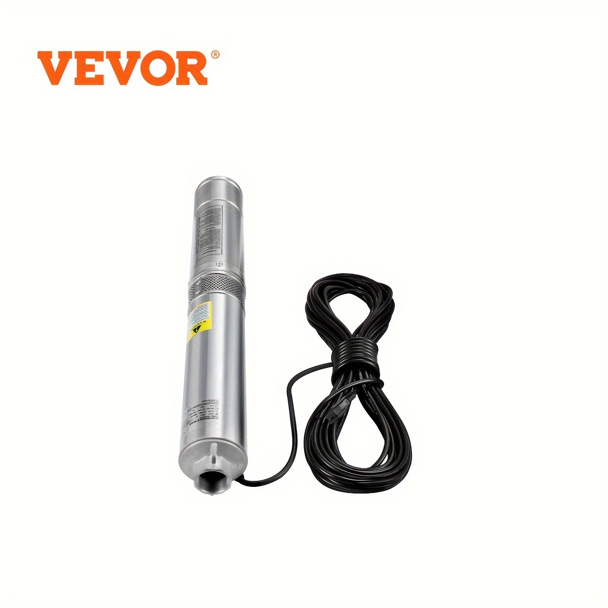 

Vevor Submersible Pump, 1hp 60hz, 37gpm Flow, 207ft Head, 33ft Electric Cord, 4" Stainless Steel Water Pump For Industrial, Irrigation & Home Use, Ip68 Waterproof Grade, Water Pump