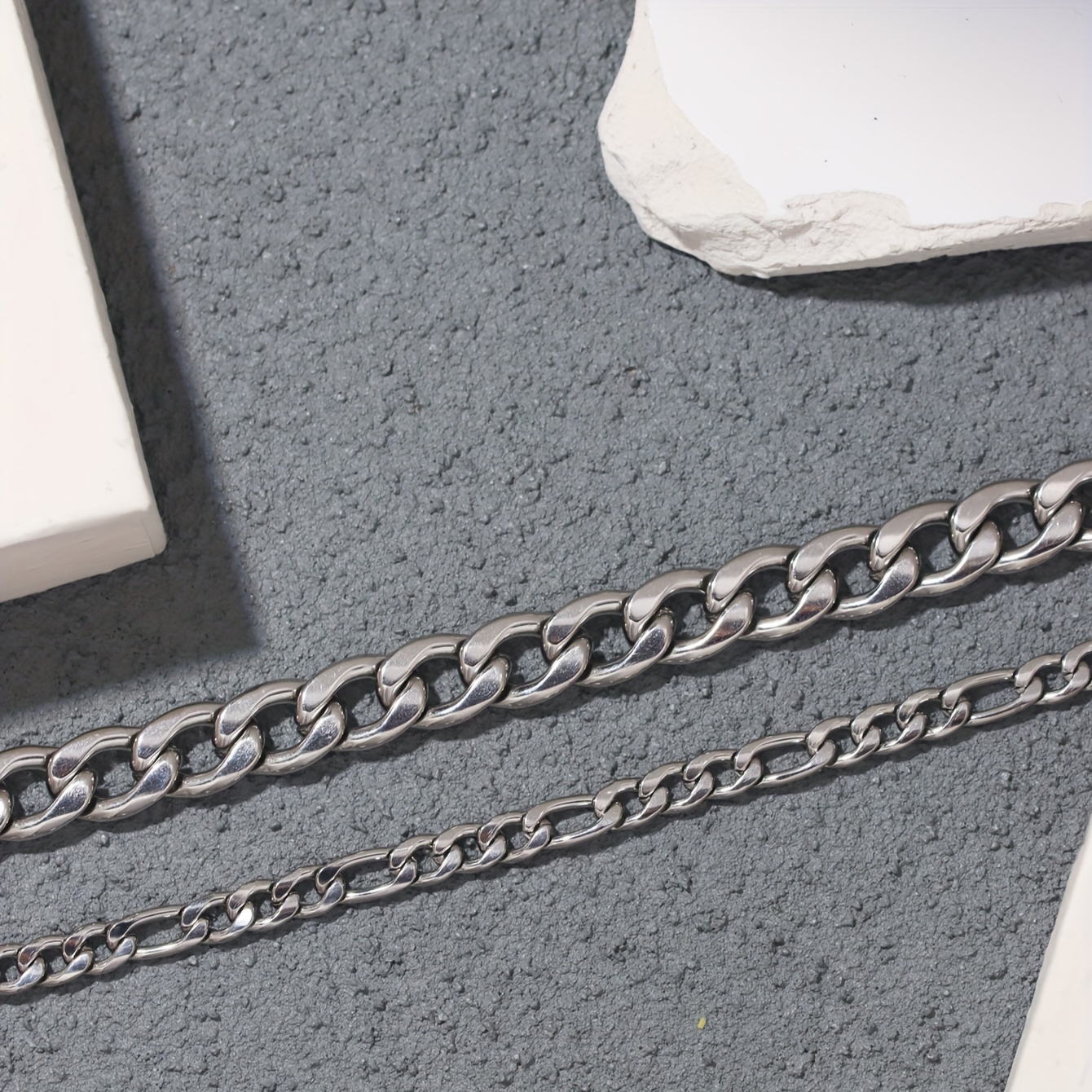 Stainless Steel Chunky Chain Layered Necklace
