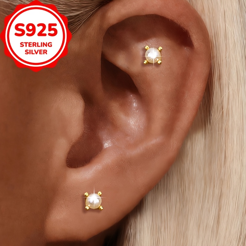 Women's Elegant Minimalist Round Ball Stud Earrings