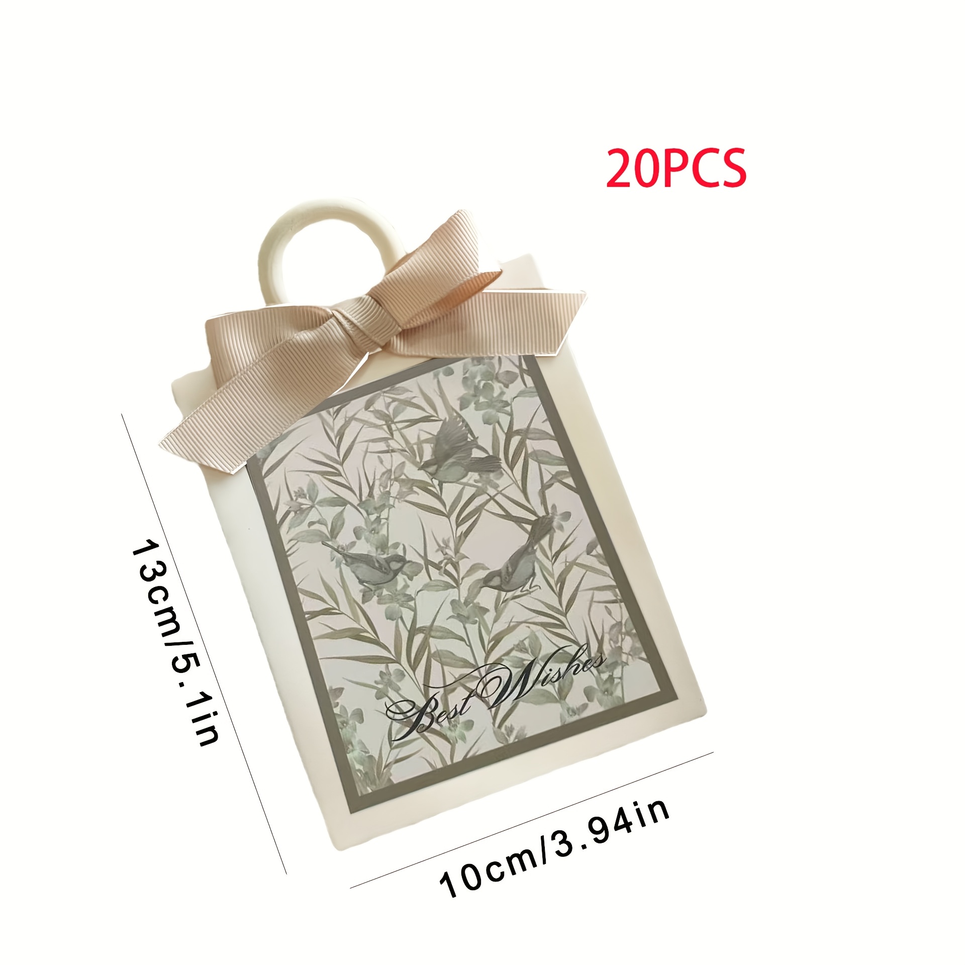 20 Luxurious Vintage Gift Bags With Floral And Bird Prints In A Vintage Style, High-quality Gift Boxes Suitable For Weddings, Birthdays, Baby Showers, Parties, And Back To School Occasions