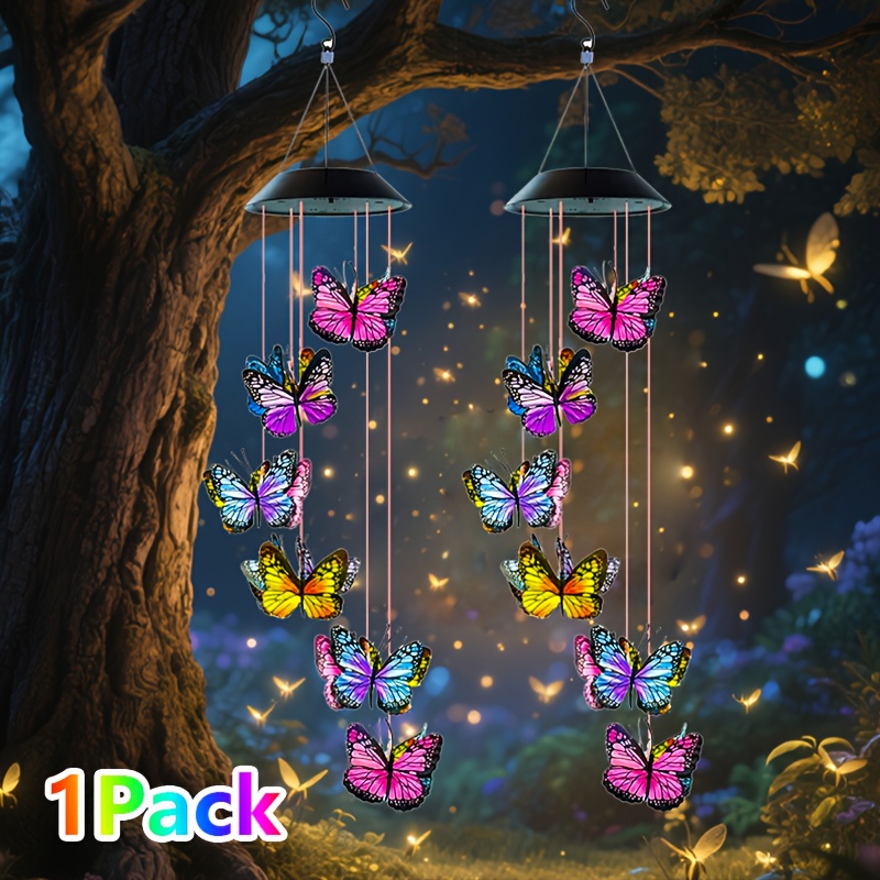 Rgb Solar Wind Chime Light - Outdoor Decoration, For Mom, Grandma, Women, Wife, Halloween, Christmas, New Year, Wedding, Birthday, Party Atmosphere Light, Courtyard, Garden, Balcony, Tree Decoration