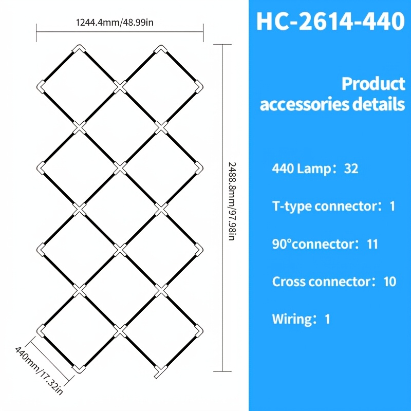 Image of 32pcs Hexagon Garage Lights Honeycomb Ceiling Lights Garage Lights Ac100-265v 440mm Led Tubes Luxury Led Tubes Car Detailing Ceiling Light For Basement Gym