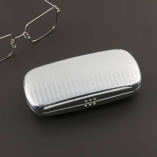 fashionable and minimalist aluminum alloy glasses case hard shell pressure resistant glasses storage box portable high end fashion glasses protection box
