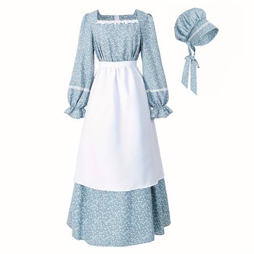 french country retro long dress into a garden poet long dress is suitable for theme parties history reenplays daily wear