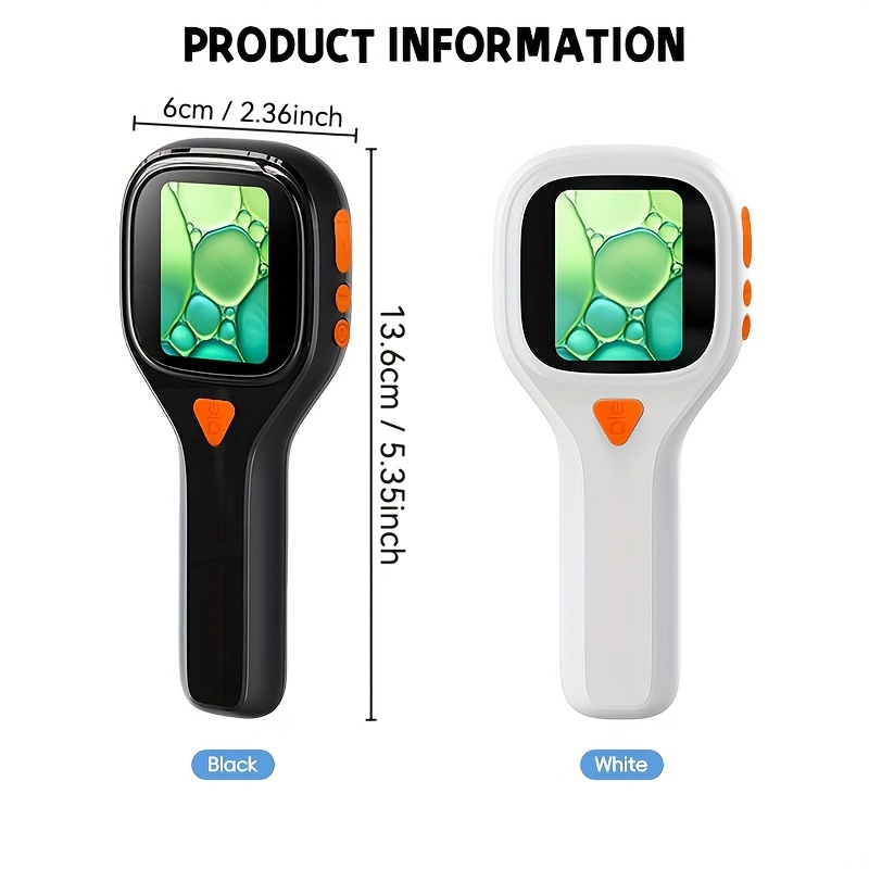 2 inch ips screen pocket microscope with 20mp camera 500x magnification for electronic maintenance   observation sd card slot 6 adjustable lights photo and video recording ideal for birthdays back to school and christmas gifts