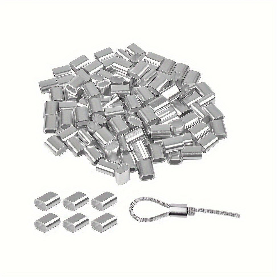 

100pcs/200pcs, 3mm, Sleeves , Sleeve, Clamps, Strangle Clamps For Tarpaulin