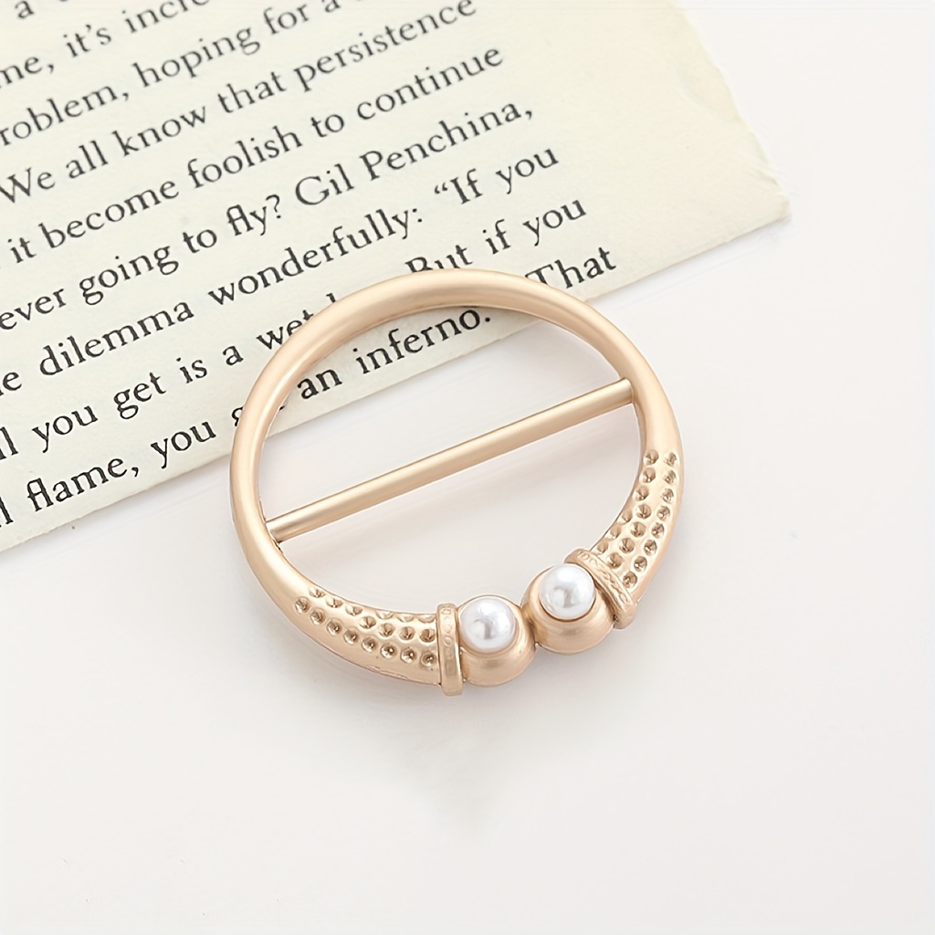 Classic Simple Hollow Boho Style Scarf Ring Clips Clothes T - Temu
