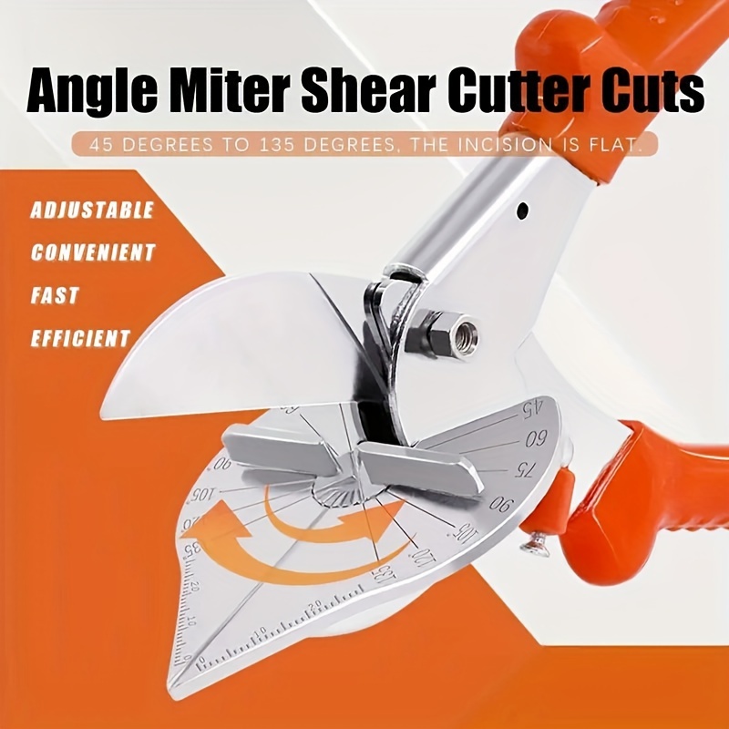 

Alloy Multi-angle Miter Shear Cutter, 1pc, 45-135° Adjustable Angle Scissors, Large Opening, For Wire Channels & Wood - Electrician Hand Tools